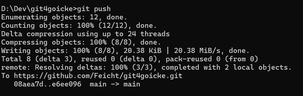 Output Git Push